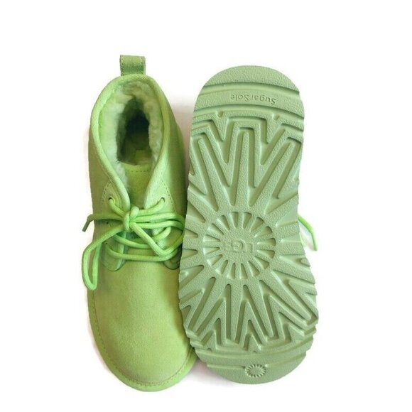 UGG Neumel Chukka Casual Suede Boots Womens Size 7 Key Lime Green 1094269 - Picture 7 of 8